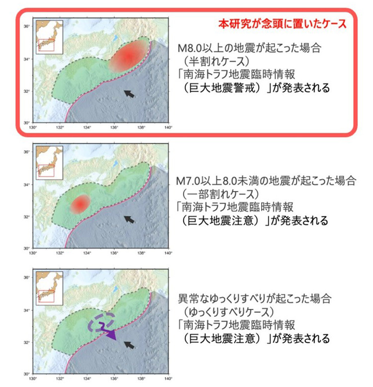 南海トラフ地震3つのパターン